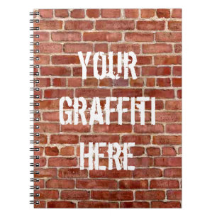 Graffiti op maat van Brick Wall Notitieboek