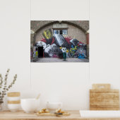 Graffiti op Stadtbahnbogen, Wenen Oostenrijk Poster (Keuken)