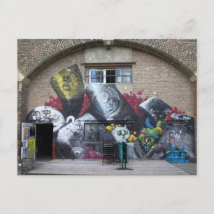 Graffiti op Stadtbahnbogen, Wien Österreich Briefkaart
