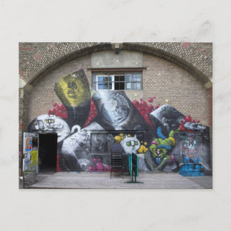 Graffiti op Stadtbahnbogen, Wien Österreich Briefkaart