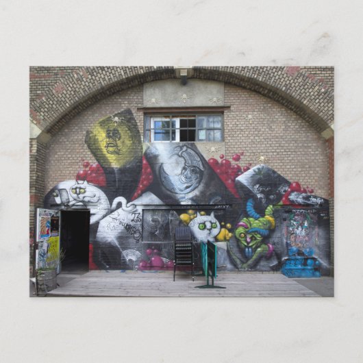 Graffiti op Stadtbahnbogen, Wien Österreich Briefkaart (Voorkant)