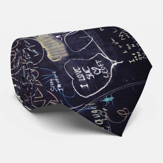 Graffiti op zwart stropdas (Opgerold)
