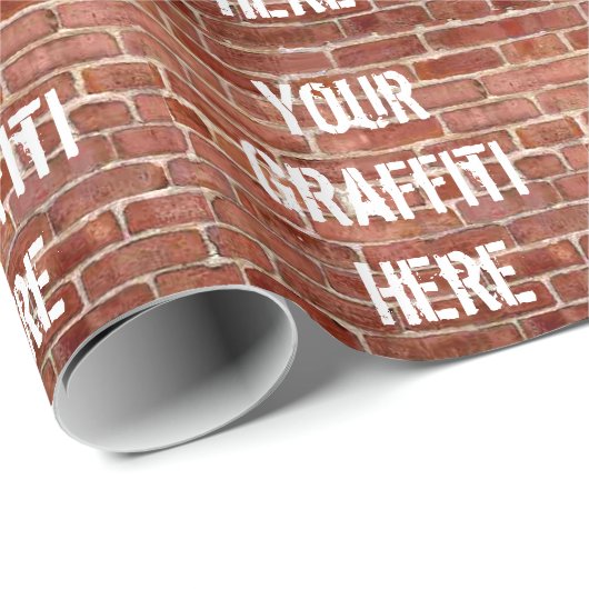 Graffiti-opvulpapier voor brick Wall op maat Cadeaupapier (Rol Hoek)