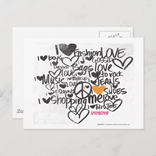 Graffiti Oranje Briefkaart (Voorkant / Achterkant)