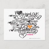 Graffiti Oranje Briefkaart (Voorkant)