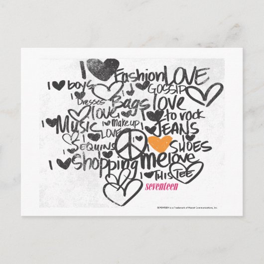 Graffiti Oranje Briefkaart (Voorkant)