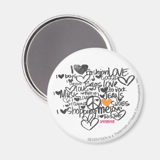 Graffiti Oranje Magneet (Voorkant / Achterkant)