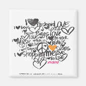 Graffiti Oranje Magneet (Voorkant)