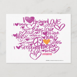 Graffiti Oranje/Paars Briefkaart