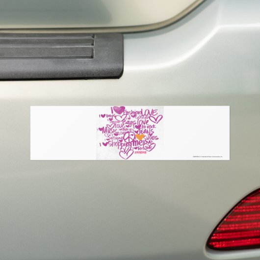 Graffiti Oranje/Paars Bumpersticker (Op auto)