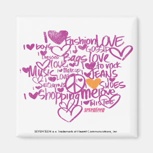 Graffiti Oranje/Paars Magneet