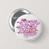 Graffiti Oranje/Paars Ronde Button 5,7 Cm (Voorkant /achterkant)