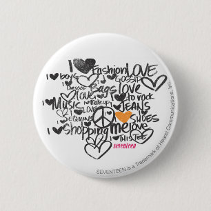 Graffiti Oranje Ronde Button 5,7 Cm