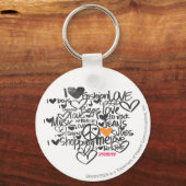 Graffiti Oranje Sleutelhanger (Voorkant)