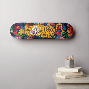 Graffiti Oranje tijger, aangepast aan het skateboa Persoonlijk Skateboard
