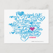 Graffiti Paars/Aqua Briefkaart (Voorkant)