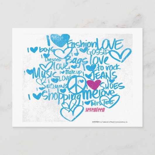 Graffiti Paars/Aqua Briefkaart (Voorkant)