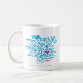 Graffiti Paars/Aqua Koffiemok (Links)