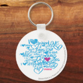 Graffiti Paars/Aqua Sleutelhanger (Voorkant)