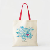 Graffiti Paars/Aqua Tote Bag (Voorkant)