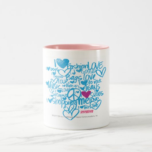 Graffiti Paars/Aqua Tweekleurige Koffiemok (Center)