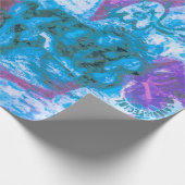 Graffiti Paars Blue Urban Street Pained Wall Art Cadeaupapier (Hoek)