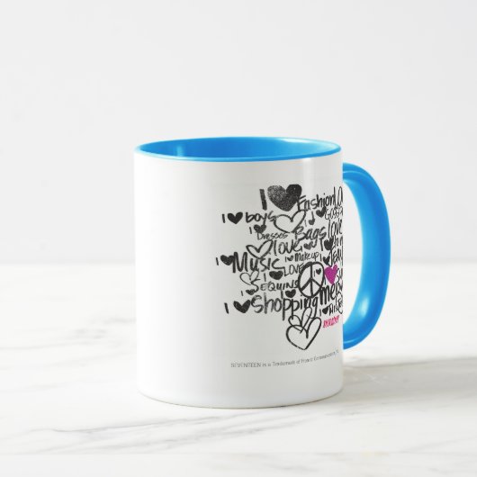 Graffiti Paars Mok (Voorkant rechts)