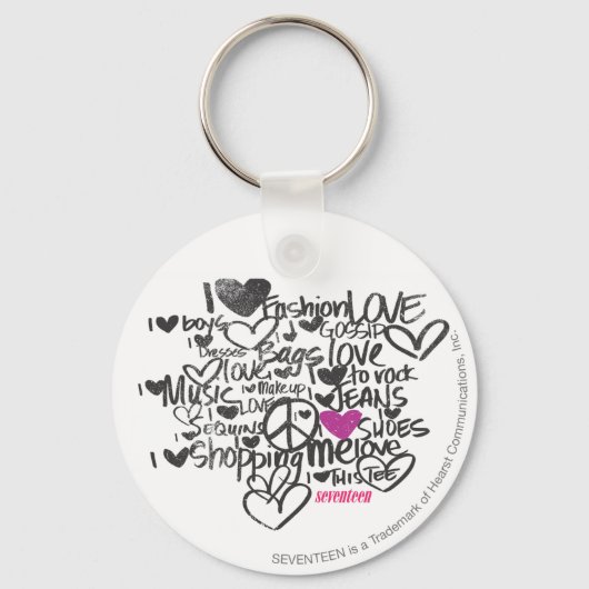 Graffiti Paars Sleutelhanger (Voorkant)