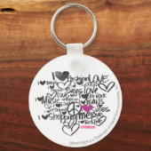 Graffiti Paars Sleutelhanger (Voorkant)