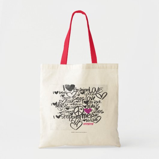 Graffiti Paars Tote Bag (Voorkant)
