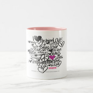 Graffiti Paars Tweekleurige Koffiemok