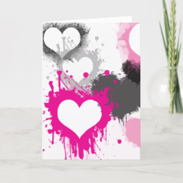 Graffiti Paint Splash Valentijnsdag Kaart