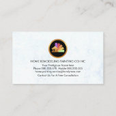 Graffiti Paint Splatter Gold Home Brush Visitekaartje (Achterkant)