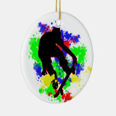 Graffiti Paint Splotches Skater Keramisch Ornament (Rechts)