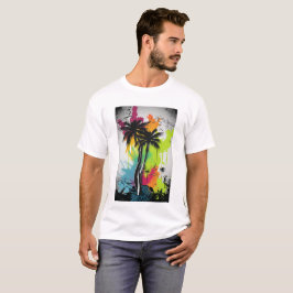 Graffiti palmboom t-shirt
