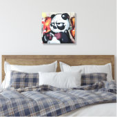 Graffiti Panda-Beer Canvas Afdruk (Insitu (Slaapkamer))