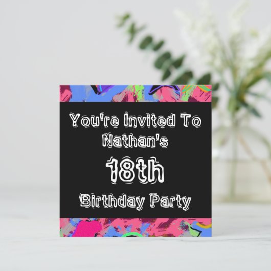 Graffiti ~ Partij Kaart (Staand voorkant)