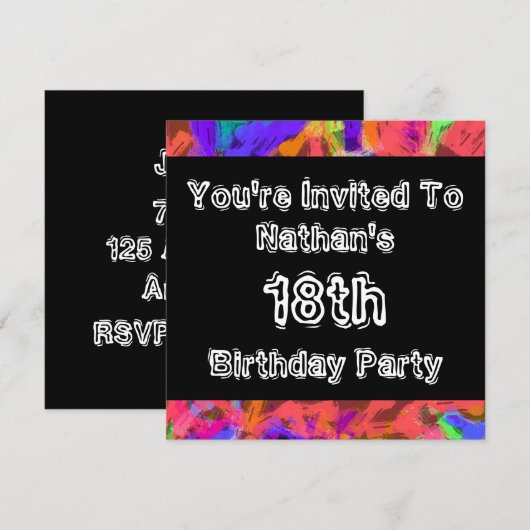 Graffiti ~ Partij Kaart (Voorkant / Achterkant)