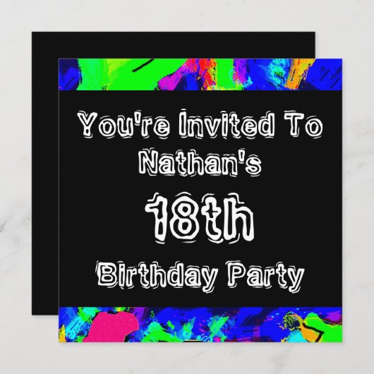 Graffiti ~ Partij Kaart (Voorkant / Achterkant)