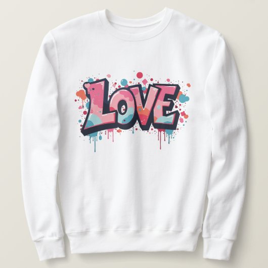 Graffiti Pastel Liefdesbom Trui (Design voorkant)