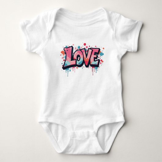 Graffiti Pastel Love Bomb Romper (Voorkant)