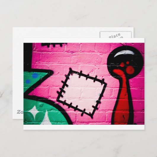 Graffiti Patch en Lolly. Briefkaart (Voorkant / Achterkant)