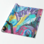 Graffiti Patroon Cadeaupapier (Uitgerold)