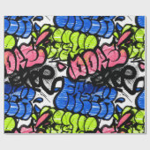 Graffiti Patroon Cadeaupapier (Vlak)