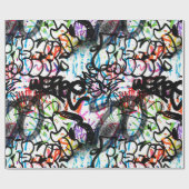 Graffiti Patroon Cadeaupapier (Vlak)