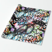 Graffiti Patroon Cadeaupapier (Uitgerold)