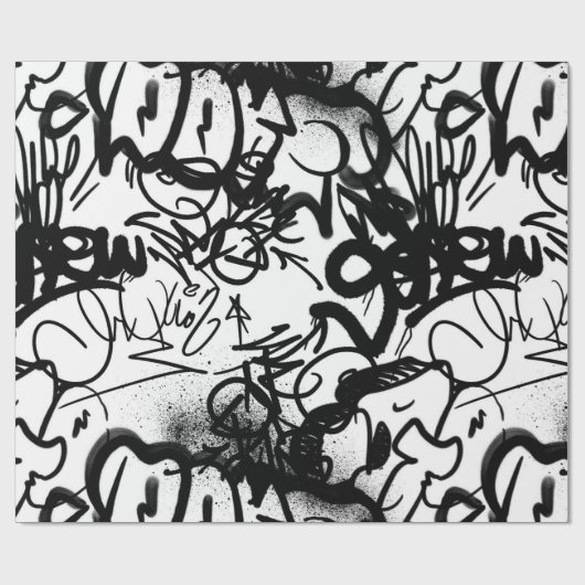 Graffiti Patroon Cadeaupapier (Vlak)