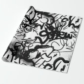 Graffiti Patroon Cadeaupapier (Uitgerold)