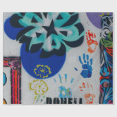 Graffiti Patroon Cadeaupapier (Vlak)