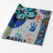 Graffiti Patroon Cadeaupapier (Uitgerold)